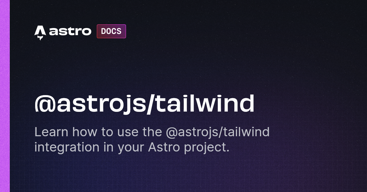 @astrojs/tailwind