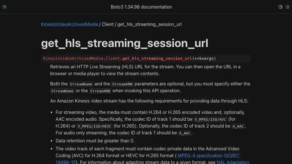 get_hls_streaming_session_url - Boto3 1.34.98 documentation
