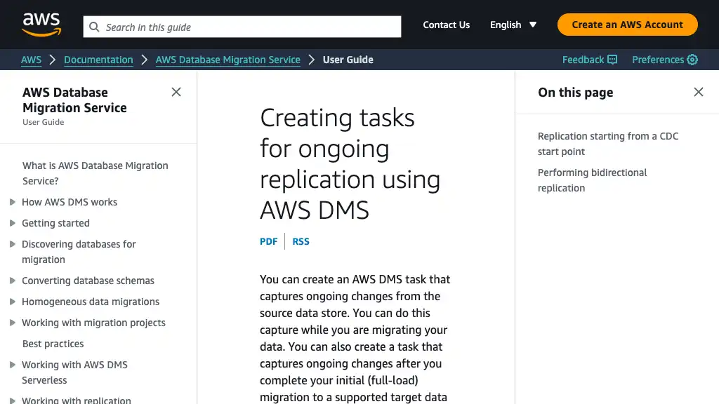 Creating tasks for ongoing replication using AWS DMS - AWS Database Migration Service