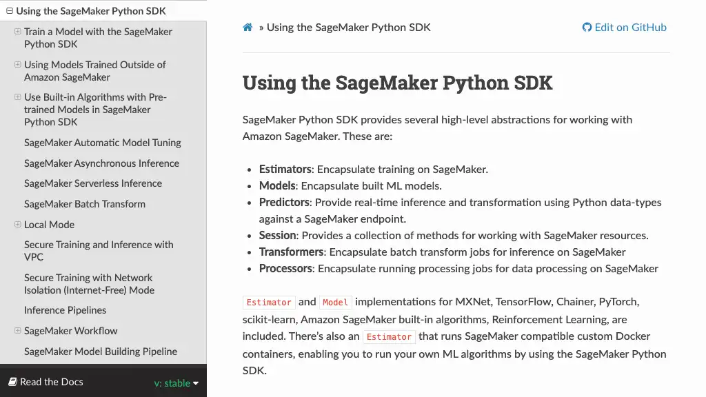 Using the SageMaker Python SDK — sagemaker 2.218.1 documentation