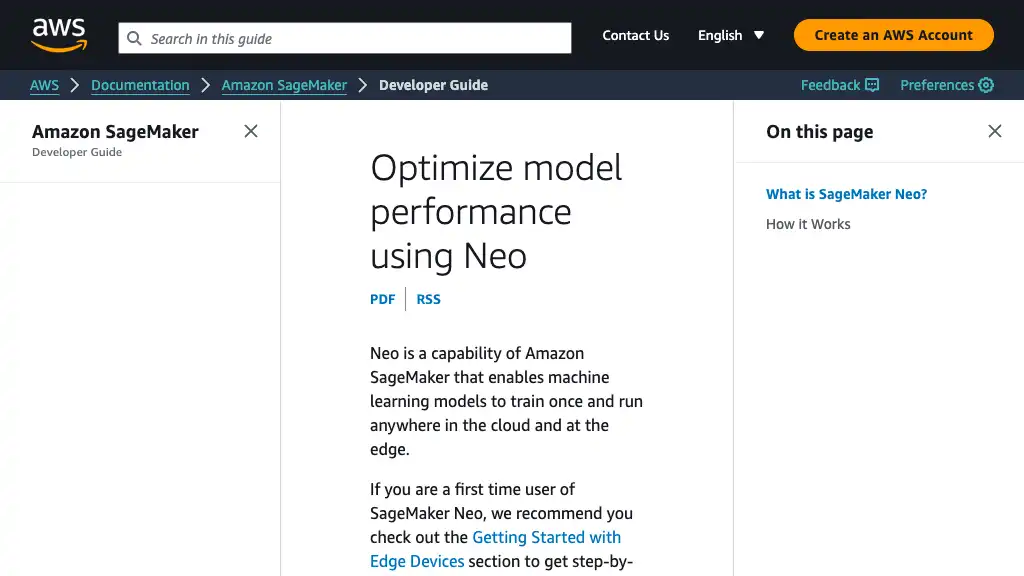 Optimize model performance using Neo - Amazon SageMaker