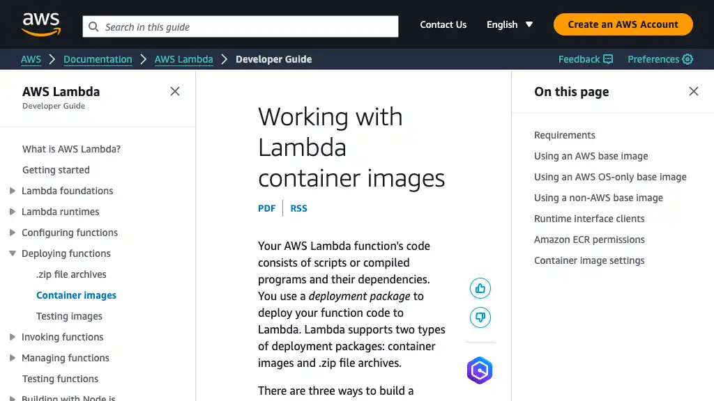 Working with Lambda container images - AWS Lambda