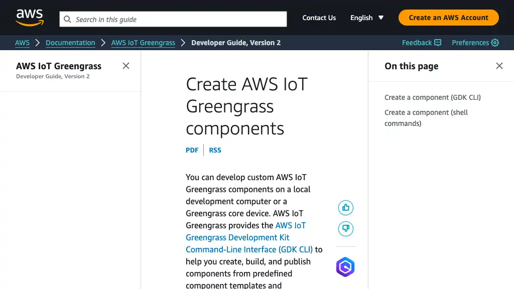 Create AWS IoT Greengrass components - AWS IoT Greengrass