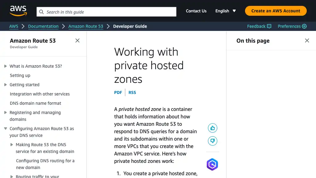 Working with private hosted zones - Amazon Route 53