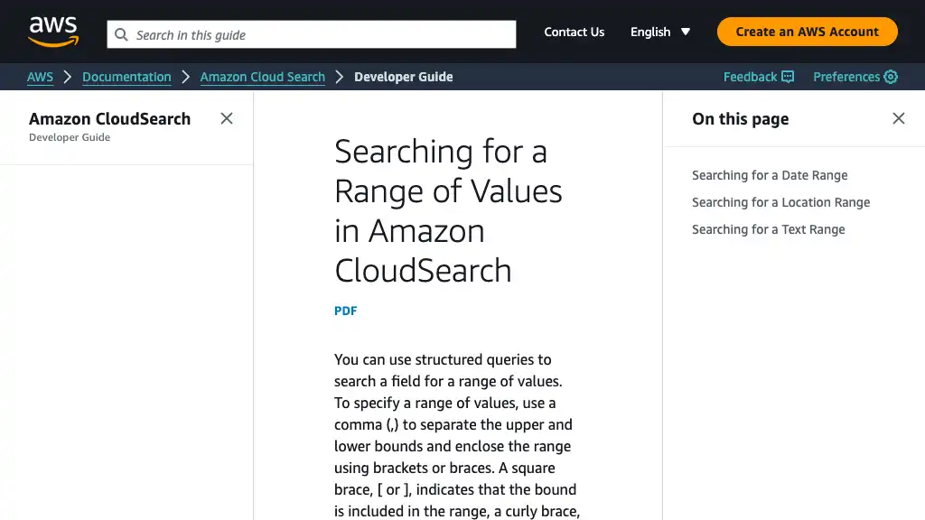 Searching for a Range of Values in Amazon CloudSearch - Amazon CloudSearch