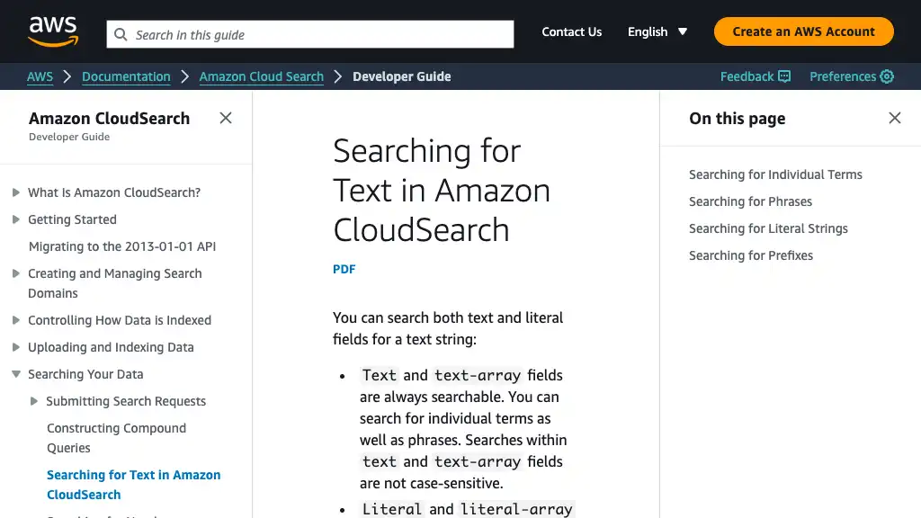 Searching for Text in Amazon CloudSearch - Amazon CloudSearch