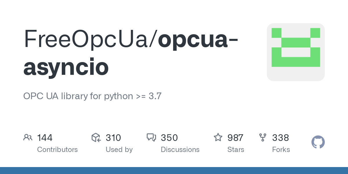 GitHub - FreeOpcUa/opcua-asyncio: OPC UA library for python &gt;= 3.7