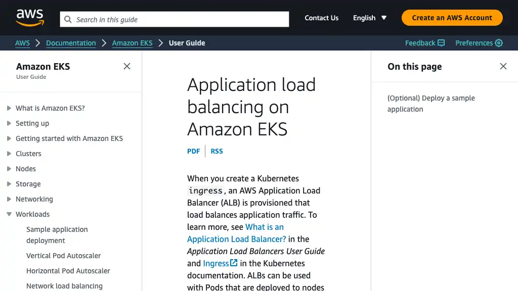 Application load balancing on Amazon EKS - Amazon EKS