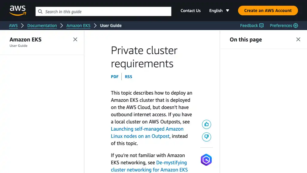 Private cluster requirements - Amazon EKS
