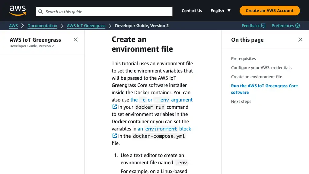 Run AWS IoT Greengrass in a Docker container with automatic resource provisioning - AWS IoT Greengrass