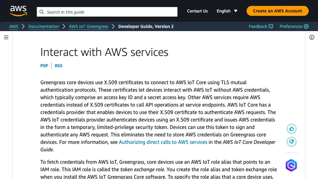 Interact with AWS services - AWS IoT Greengrass