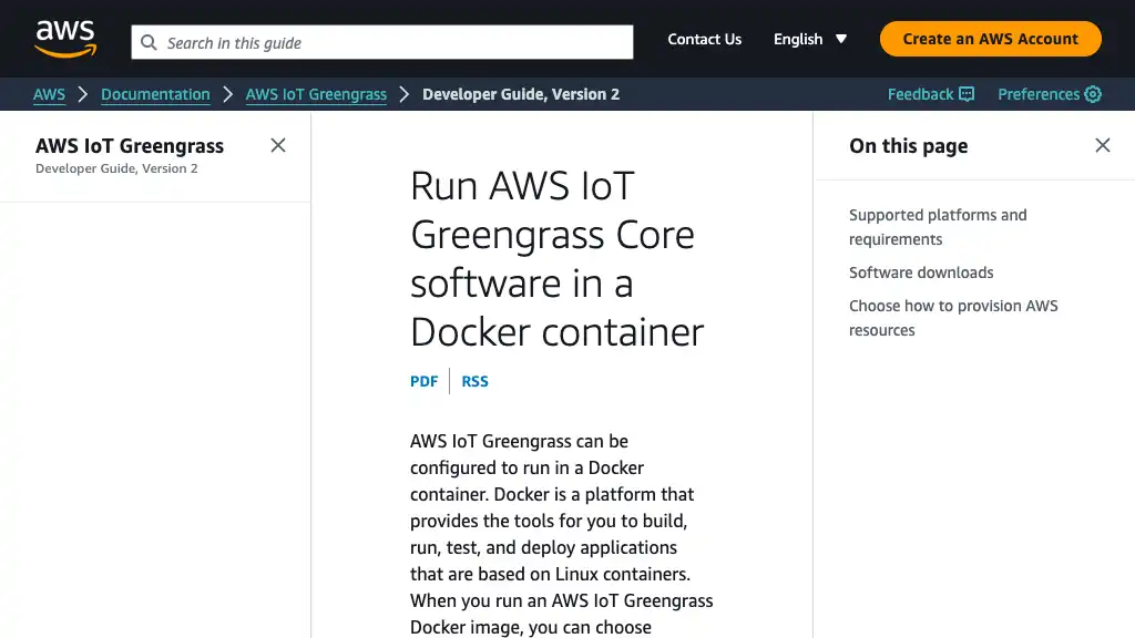 Run AWS IoT Greengrass Core software in a Docker container - AWS IoT Greengrass
