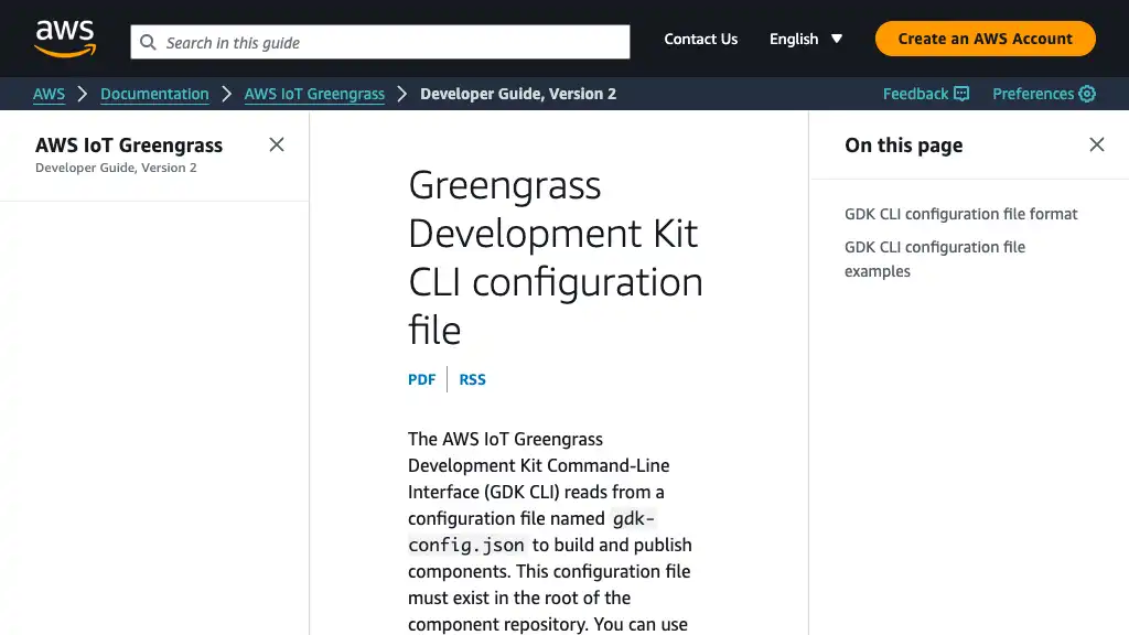 Greengrass Development Kit CLI configuration file - AWS IoT Greengrass