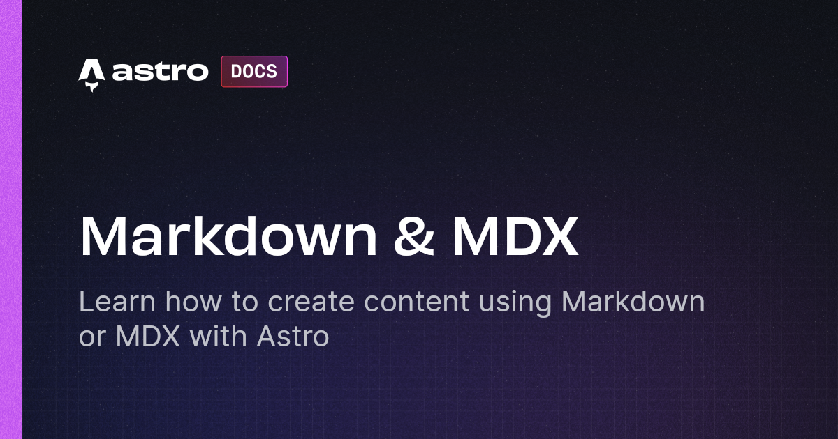 Markdown & MDX